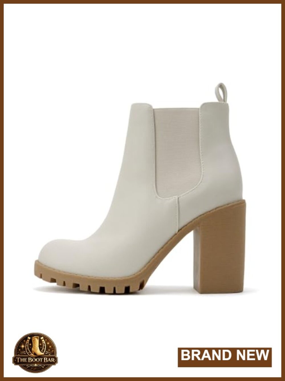 Soda Glove Ankle Bootie Chunky Heel Lug Sole Chelsea Boot